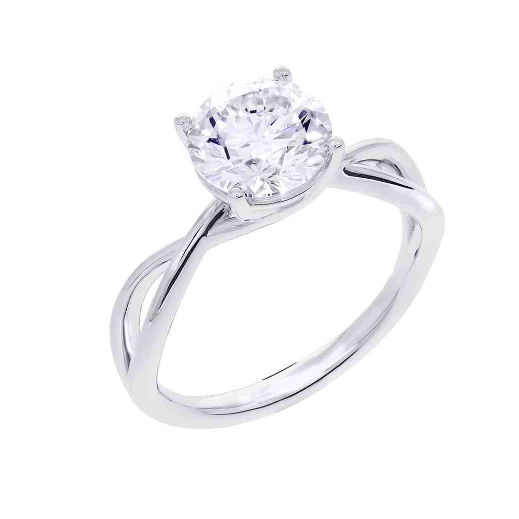 Round Brilliant Cut Lab Created Diamond Engagement Ring LR12997ARD2.00